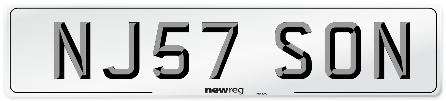 NJ57 SON Number Plate from New Reg